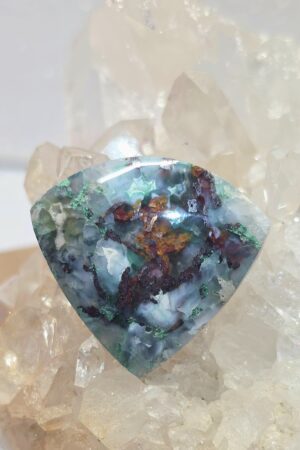 Chrysocolla with Native Copper Cabochon